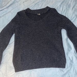Dark gray cutout sweater size small